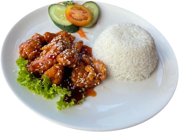 image Rice + Fish Honey Sauce